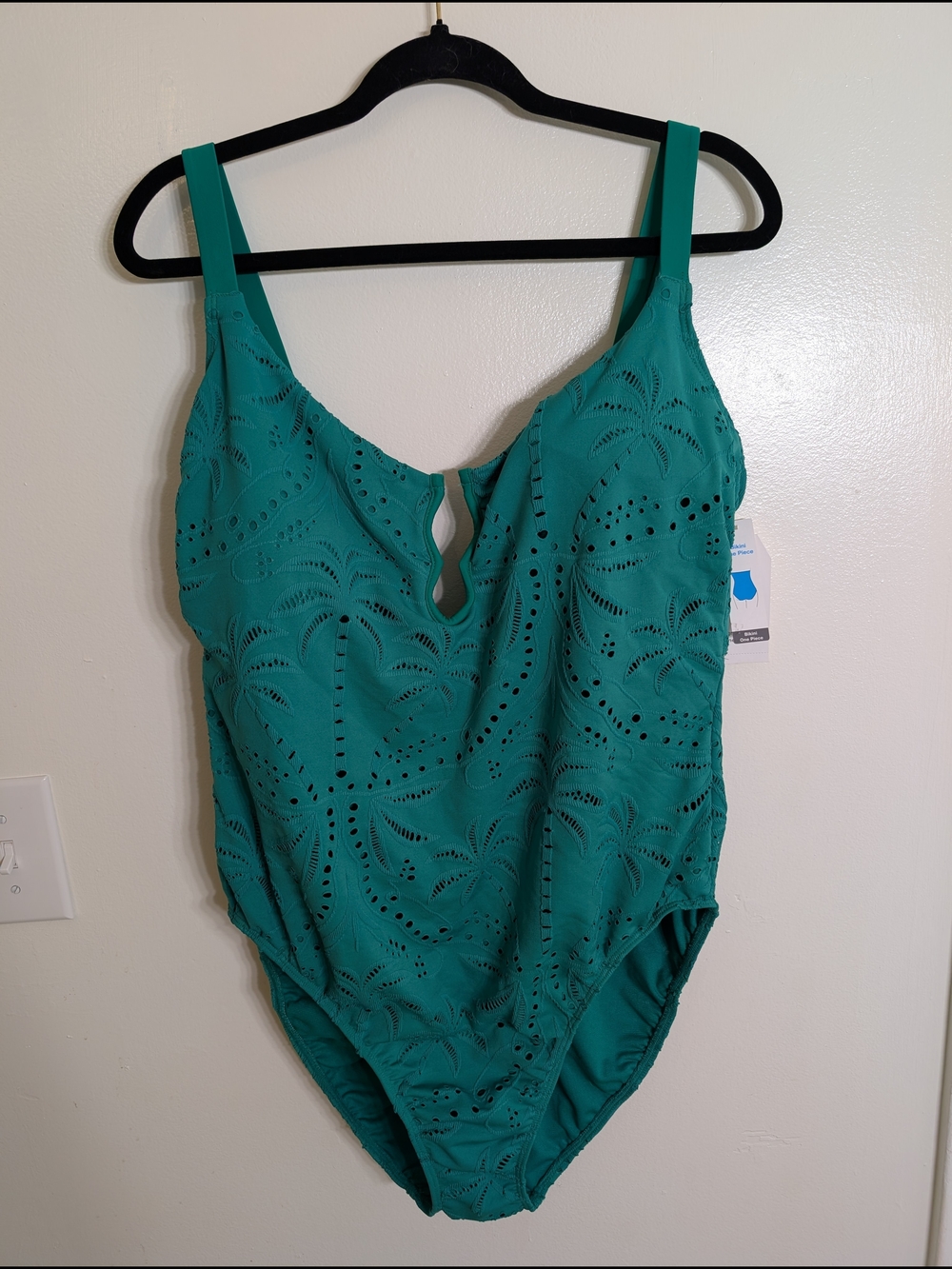 Kids One-Piece Swimsuit - Teal Eyelet Design